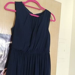 Jenny Yoo Anthropologie navy bridesmaid dress